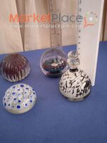 4 Murano paper weight with 3 of them with signiture.