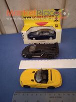Set of 3 collectable diecast model miniature sports cars.