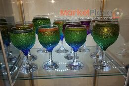 Glitter wine glasses