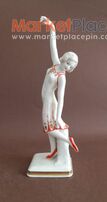 Porcelain figurine dancing lady karl ens germany art deco style