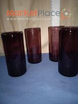4 old cranberry glasses.
