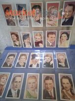 Set of 50 lithograph cards film stars,1936.