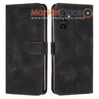 S34 black leather flip case