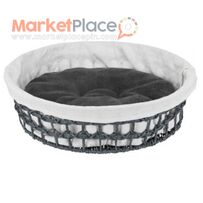 Basket Feira 45cm/paper Yarn Dark Grey/Natural Dog Bed