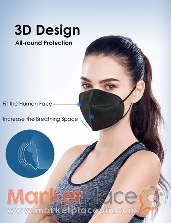 FFP2 Black Protective Face Masks 20 pieces - Latsia, Nicosia