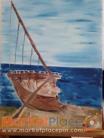 Gallery artist original paint oil on canvas 60x80 cm signed by artist - 1.Limassol, Limassol