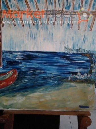 Gallery artist original paint oil on canvas 72x84 cm signed by artist - 1.Limassol, Limassol