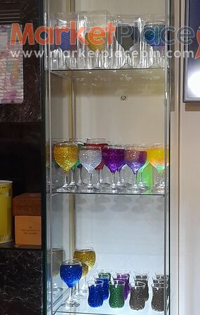 Hand made glitter wine glasses - Larnaca, Larnaca