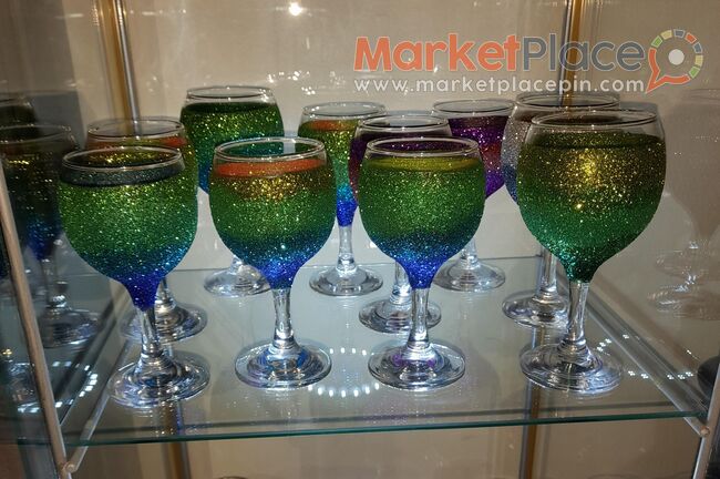 Glitter wine glasses - Larnaca, Larnaca