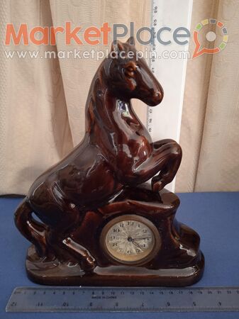 Παλαιό γερμανικό κεραμικό άλογο με ρολόι, δεν δουλεύει. - 1.Limassol, Limassol