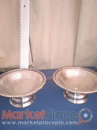 Two old silver plated Sheffield candy dish. - 1.Limassol, Limassol