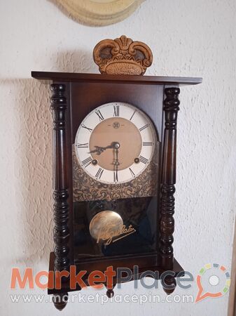 Παλαιό ξύλινο μηχανικό ρολόι τοίχου εκκρεμές. - 1.Limassol, Limassol