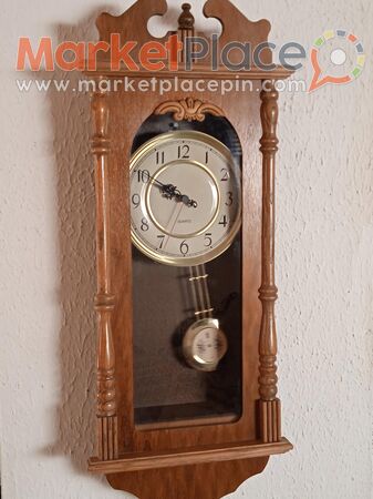 Ρολόι τοίχου ξύλινο μπαταρίας με εκκρεμές. - 1.Limassol, Limassol