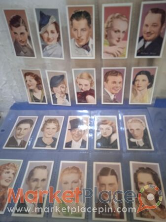 Set of 50 lithograph cards film stars,1936. - 1.Limassol, Limassol