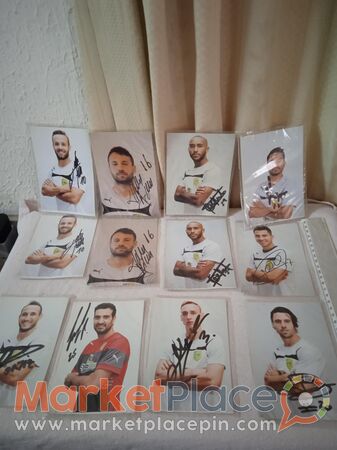 12 συλλεκτικές κάρτες τής ΑΕΚ με γνήσια υπογραφή. - 1.Limassol, Limassol
