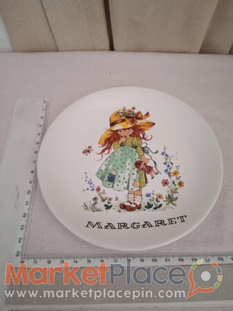 Vintage kid's cake plate purbeek ceramic named Margaret. - 1.Limassol, Limassol
