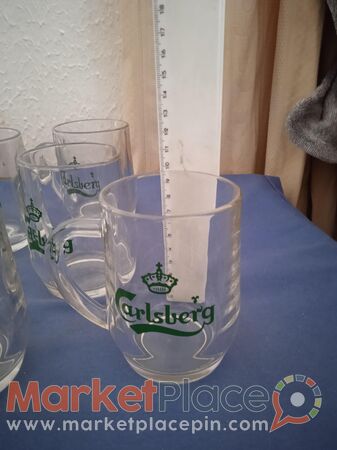 6 συλλεκτικά ποτήρια μπύρας με πράσινο λογότυπο. - 1.Limassol, Limassol