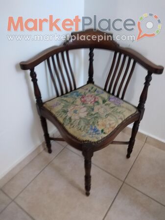 Edwardian antique 3 corner chair - Chloraka, Paphos